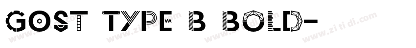 GOST type B Bold字体转换